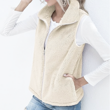 Women's Sherpa Vest Zip-Front