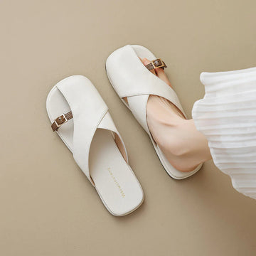 Women's Sandals Crisscross Buckle Detail