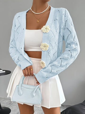 Women's Crochet Cardigan Relaxed Fit