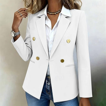 Women's Blazer Double Breasted Notch Lapel