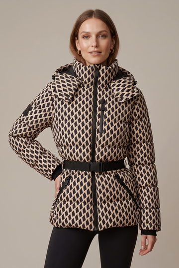 Women's Puffer Jacket Belted