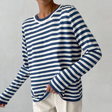 Women's Striped Sweater Relaxed Fit