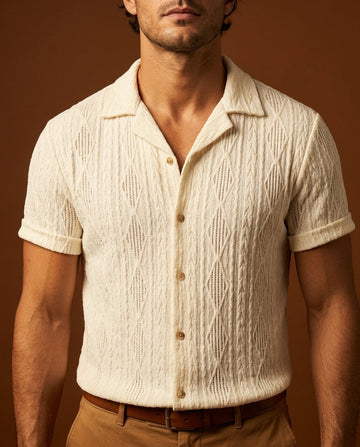 Men's Cable Knit Shirt
