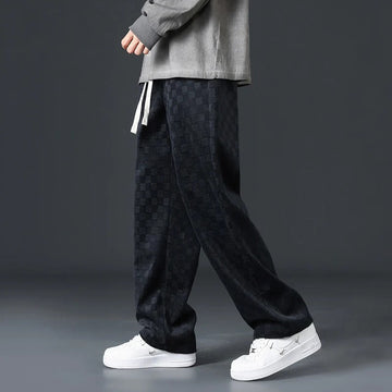 Men's Corduroy Wide Leg Trousers Relaxed Fit