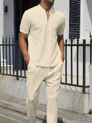 Men's Two-Piece Set Quarter Zip