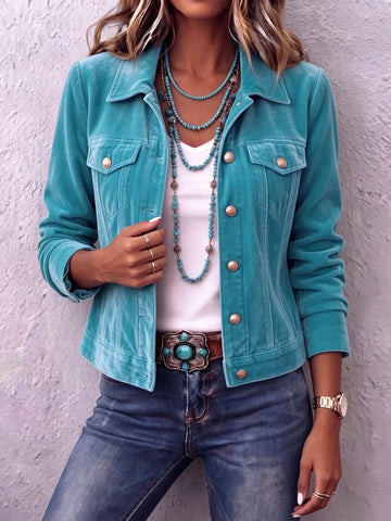 Women's Velvet Jacket Relaxed Fit