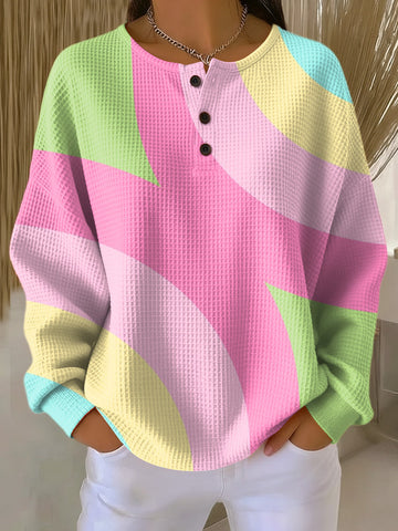 Women's Colour-Block Sweater Oversized