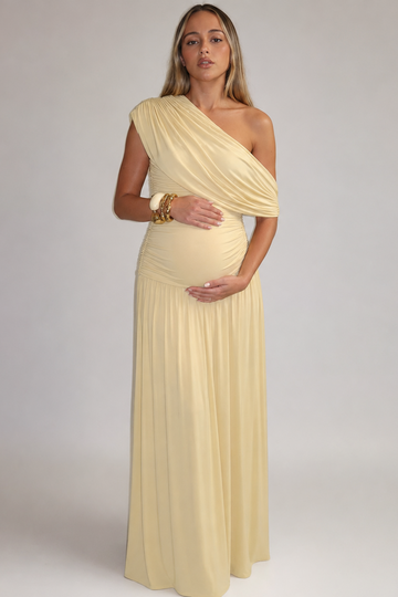 Women's One-Shoulder Maxi Dress Ruched