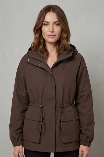 Women's Parka Drawstring Waist