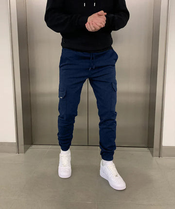 Men's Cotton Cargo Joggers Slim Fit