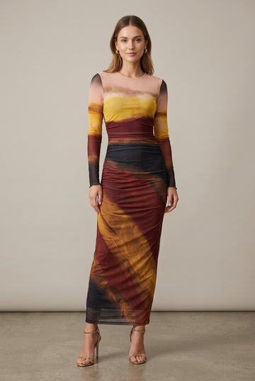 Women's Ombre Maxi Dress Bodycon