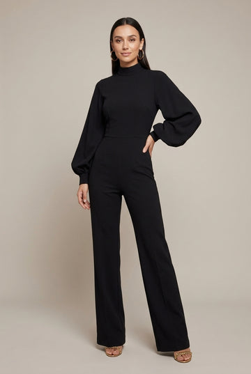 Women's Two-Piece Set Wide Leg High Neck