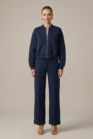 Women's Two-Piece Set Zip Front Long Sleeve