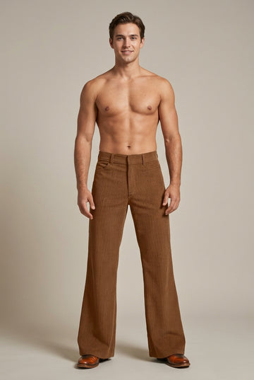 Men's Striped Wide Leg Trousers