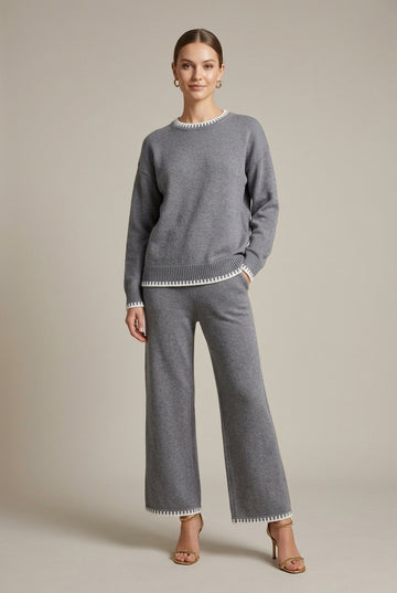 Women's Knit Two-Piece Lounge Set Oversized