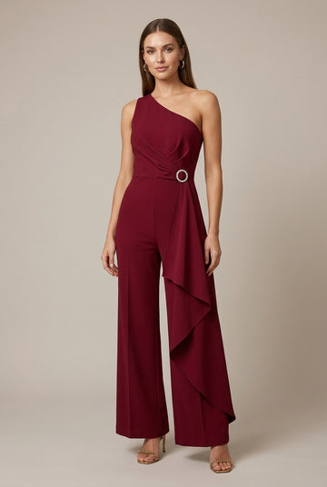 Women's One-Piece Jumpsuit One-Shoulder Wide Leg