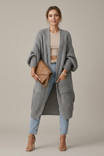 Women's Cardigan Open-Front Long Sleeve