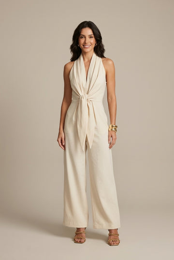 Women's Halter Neck One-Piece Wide Leg