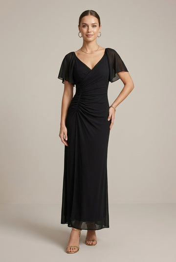 Women's Pleated Midi Dress Sheath