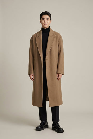 Men's Pea Coat Double-Breasted Knee-Length