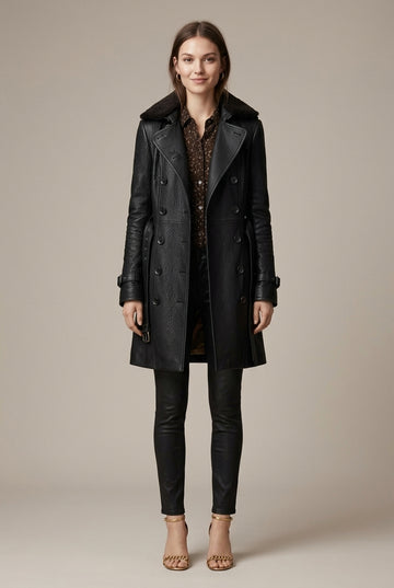 Women's Trench Coat Double Breasted