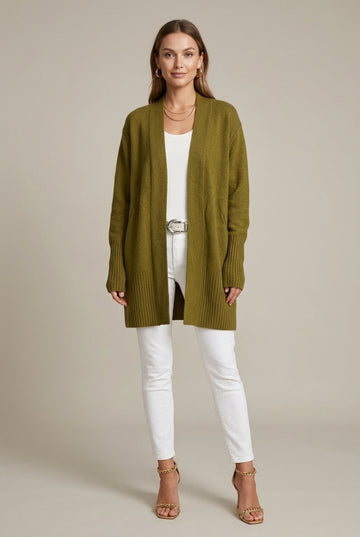 Women's Ribbed Cardigan Relaxed Fit