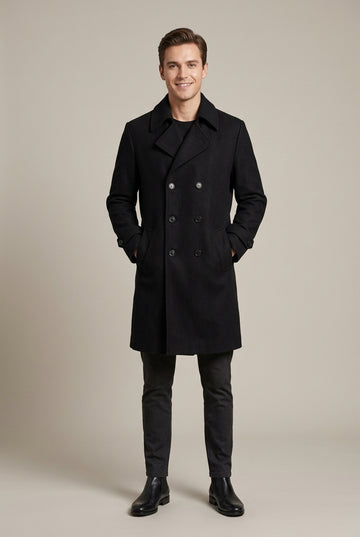 Men's Overcoat Double-Breasted