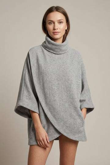 Women's Mock Neck Sweater Oversized