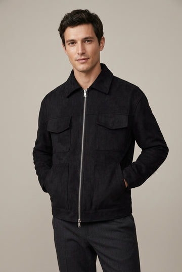 Men's Zip Up Suede Jacket