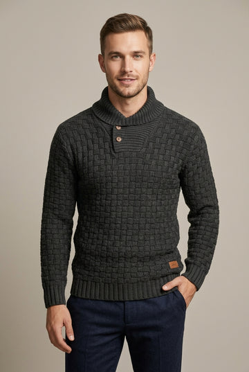 Men's Sweater Shawl Collar