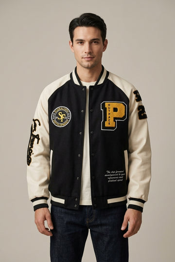 Men's Bomber Jacket Varsity Embroidered