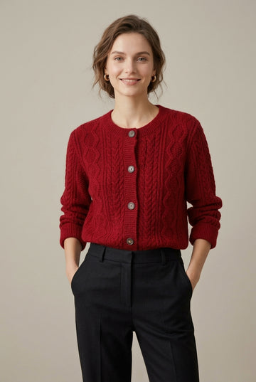 Women's Cable Knit Cardigan