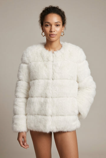 Women's Faux Fur Jacket Cropped