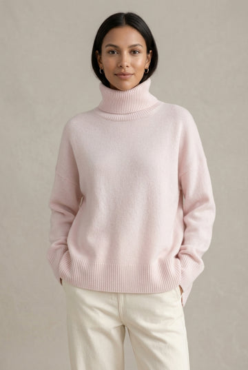 Women's Turtleneck Cashmere Sweater Oversized