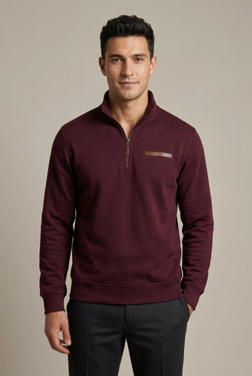 Men's Fleece Quarter Zip Sweater