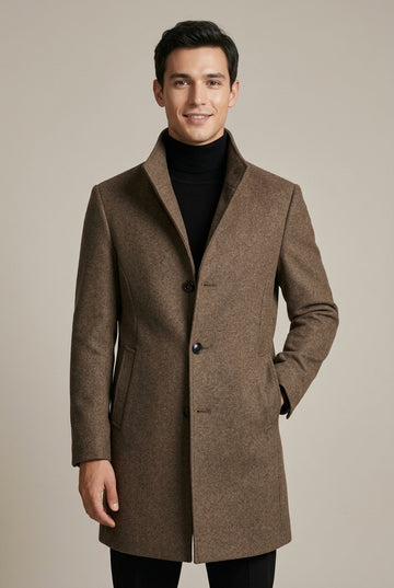 Men's Wool Overcoat Slim Fit