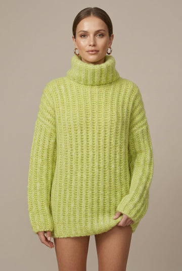Women's Ribbed Knit Sweater Oversized