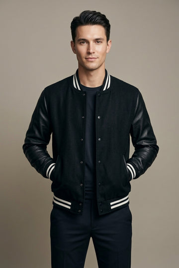 Men's Bomber Jacket Varsity Zip-Up