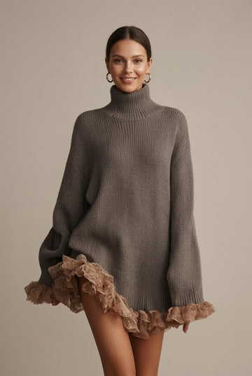 Women's Knit Mini Dress Oversized