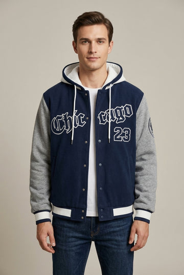 Men's Bomber Varsity Jacket Colour-Block