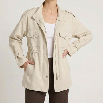 Women's Utility Jacket Drawstring Waist
