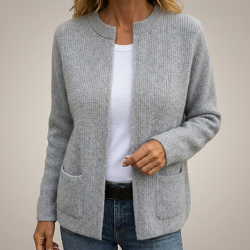 Women's Ribbed Knit Cardigan Relaxed Fit