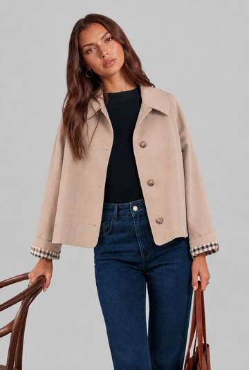Women's Cropped Jacket Oversized Fit