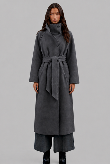 Women's Wool Overcoat Belted