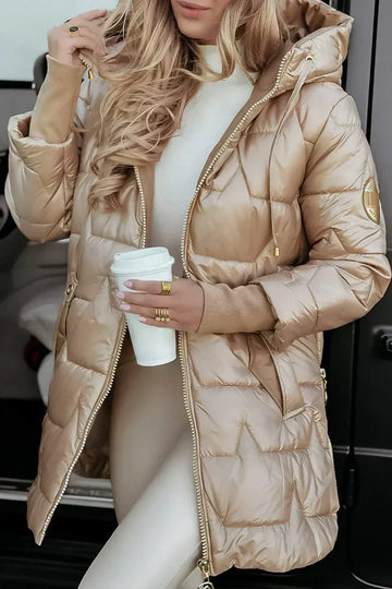 Women's Puffer Jacket Belted