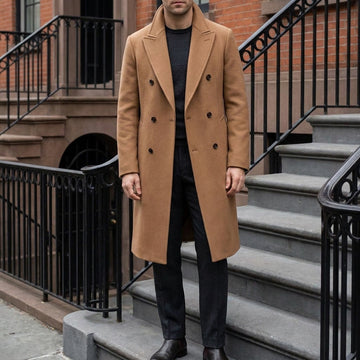 Men's Wool Overcoat Double-Breasted