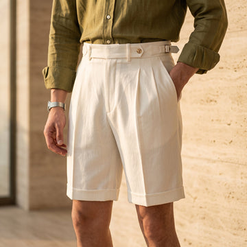 Men's Pleated Gurkha Shorts