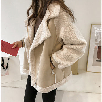 Women's Shearling Jacket Oversized