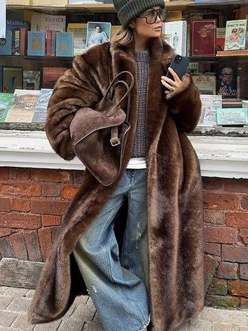 Women's Faux Fur Overcoat Oversized