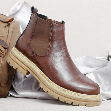 Men's Leather Boots Platform Chelsea